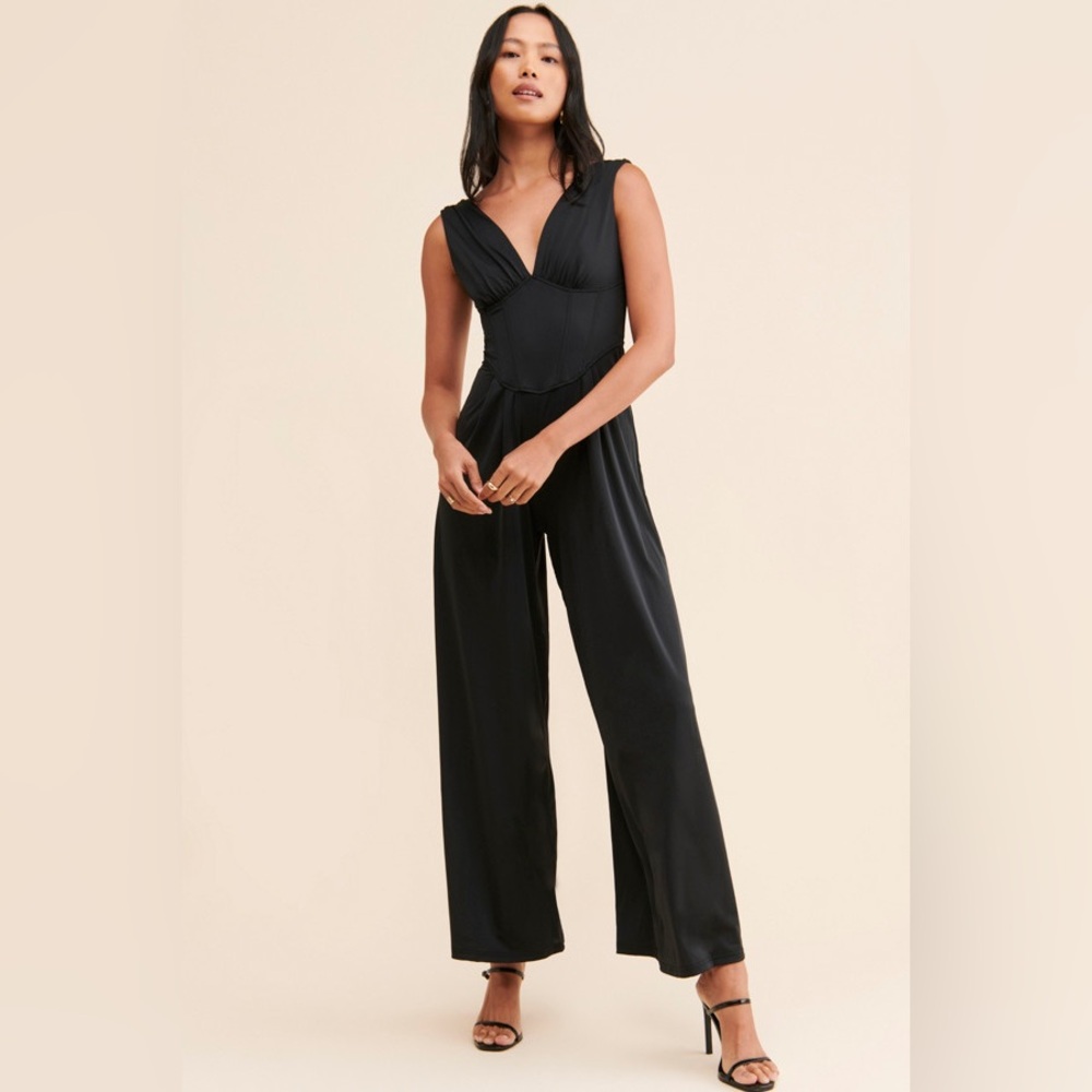 Rare London Jumpsuit Palazzo Wide Leg Size 4